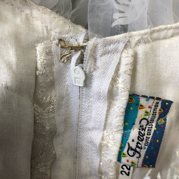 Kids Formal Party Wear Dress White Glitter 2-4T - Picture 9 of 9